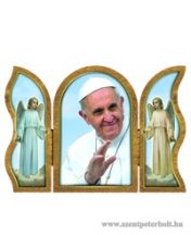 Ferenc Pápa aranyozott szárnyas faplakett