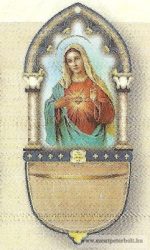 Mária szíve szenteltvíztartó