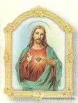Jézus szíve faplakett világos