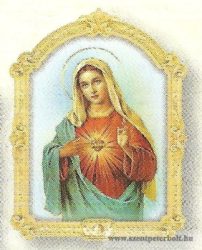 Mária szíve faplakett világos