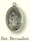 Szent Bernadett ezüstözött érem Szent Bernadett ezüstözött érem