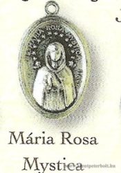 Mária Rosa Mystica ezüstözött érem 